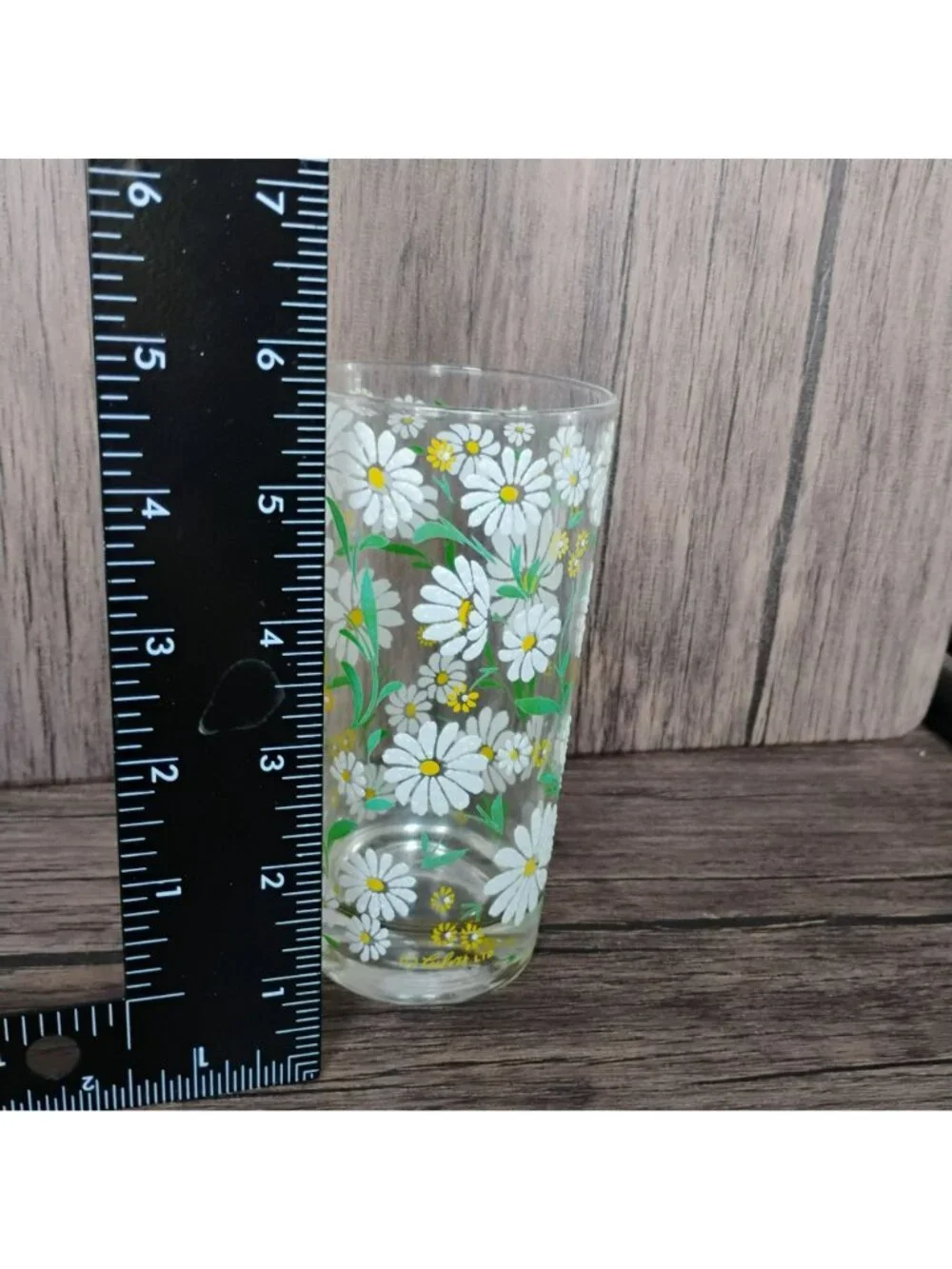 Vintage Culver Daisy Glass Tumblers Set of 4, Mid Century Modern Flower Power
